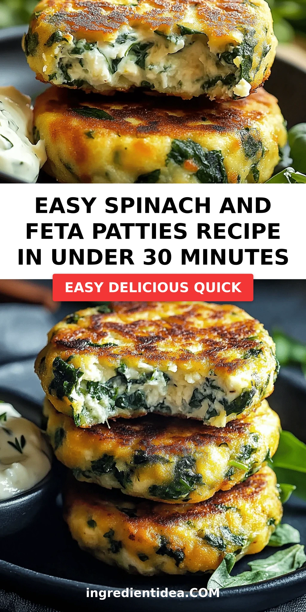 Easy Spinach and Feta Patties Recipe in Under 30 Minutes