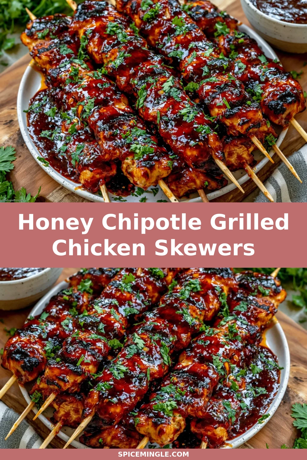 Honey Chipotle Grilled Chicken Skewers