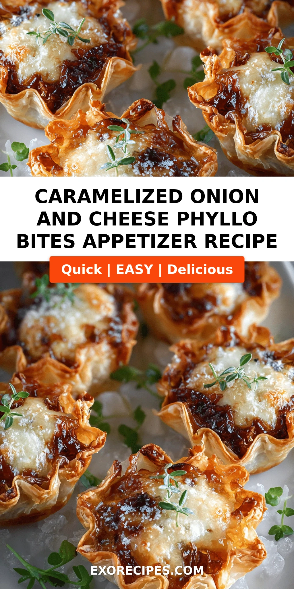 Caramelized Onion and Cheese Phyllo Bites A Crowd-Pleasing Appetizer Youll Crave Again and Again