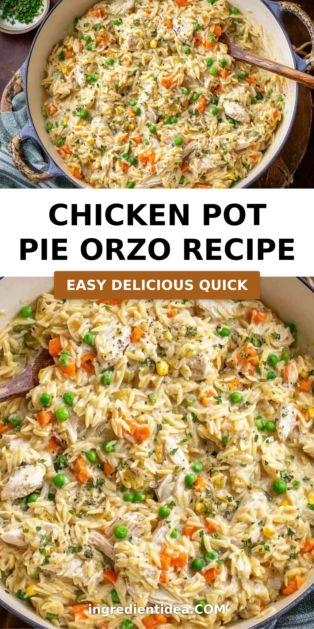 Chicken Pot Pie Orzo Recipe