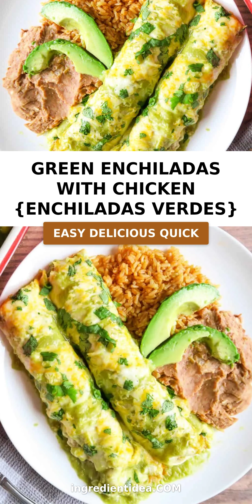 Green Enchiladas with Chicken {Enchiladas Verdes}
