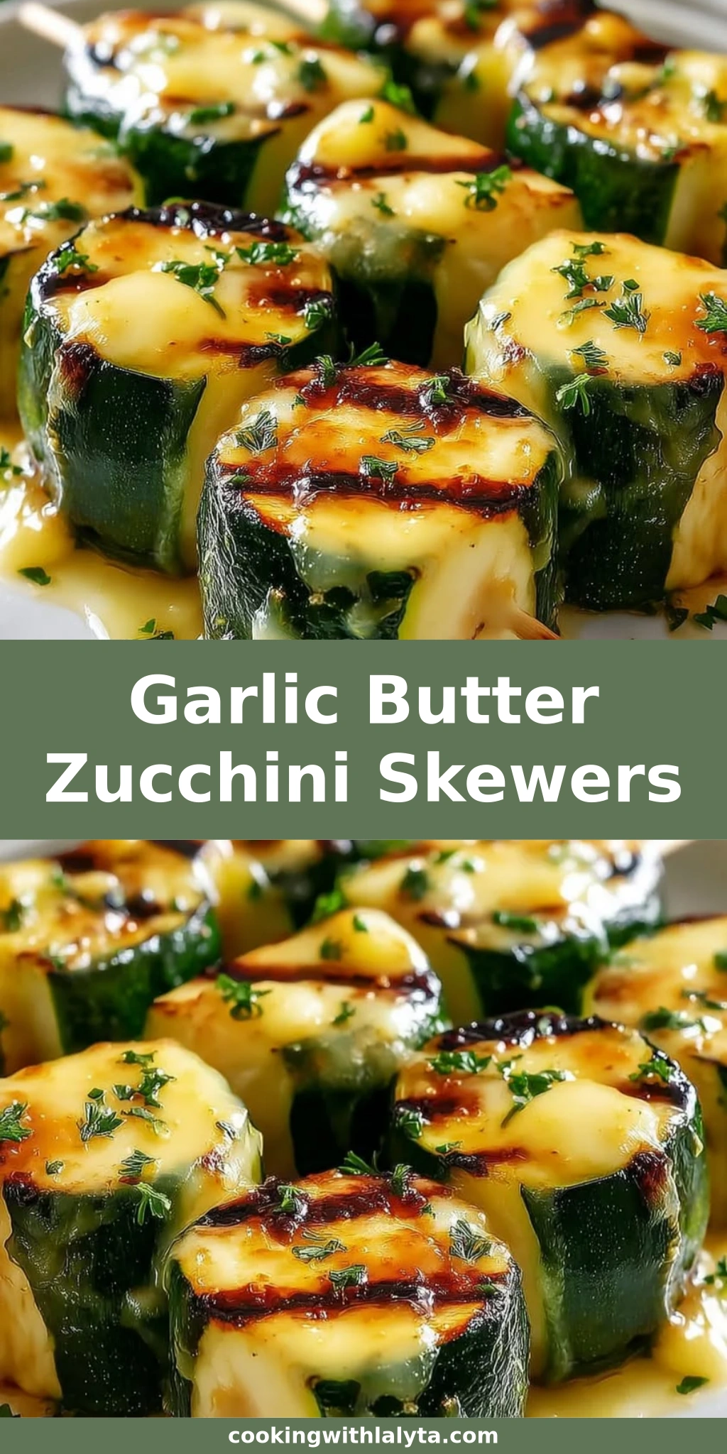 Garlic Butter Zucchini Skewers