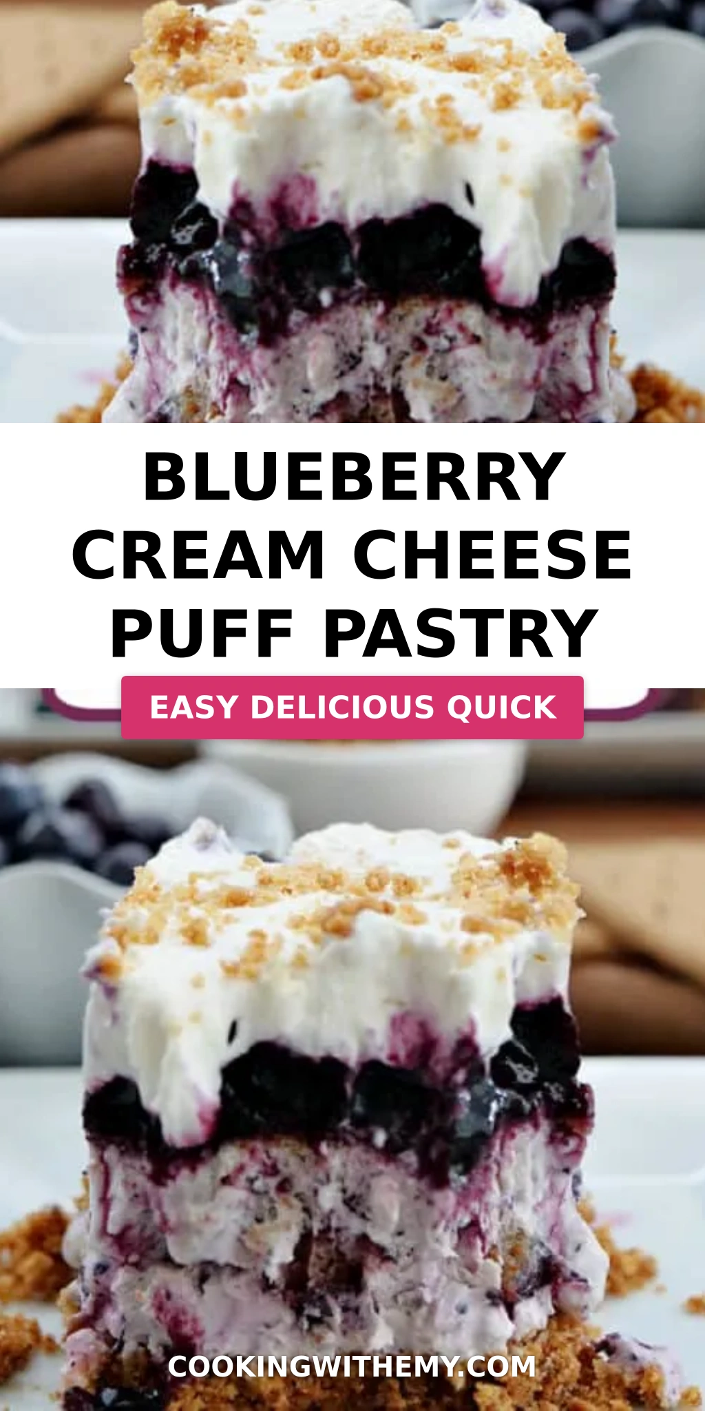 Blueberry Cream Cheese Puff Pastry