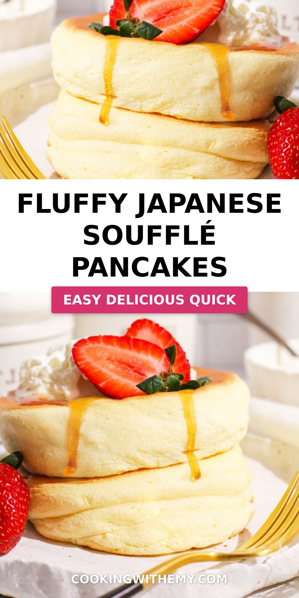 Fluffy Japanese Soufflé Pancakes