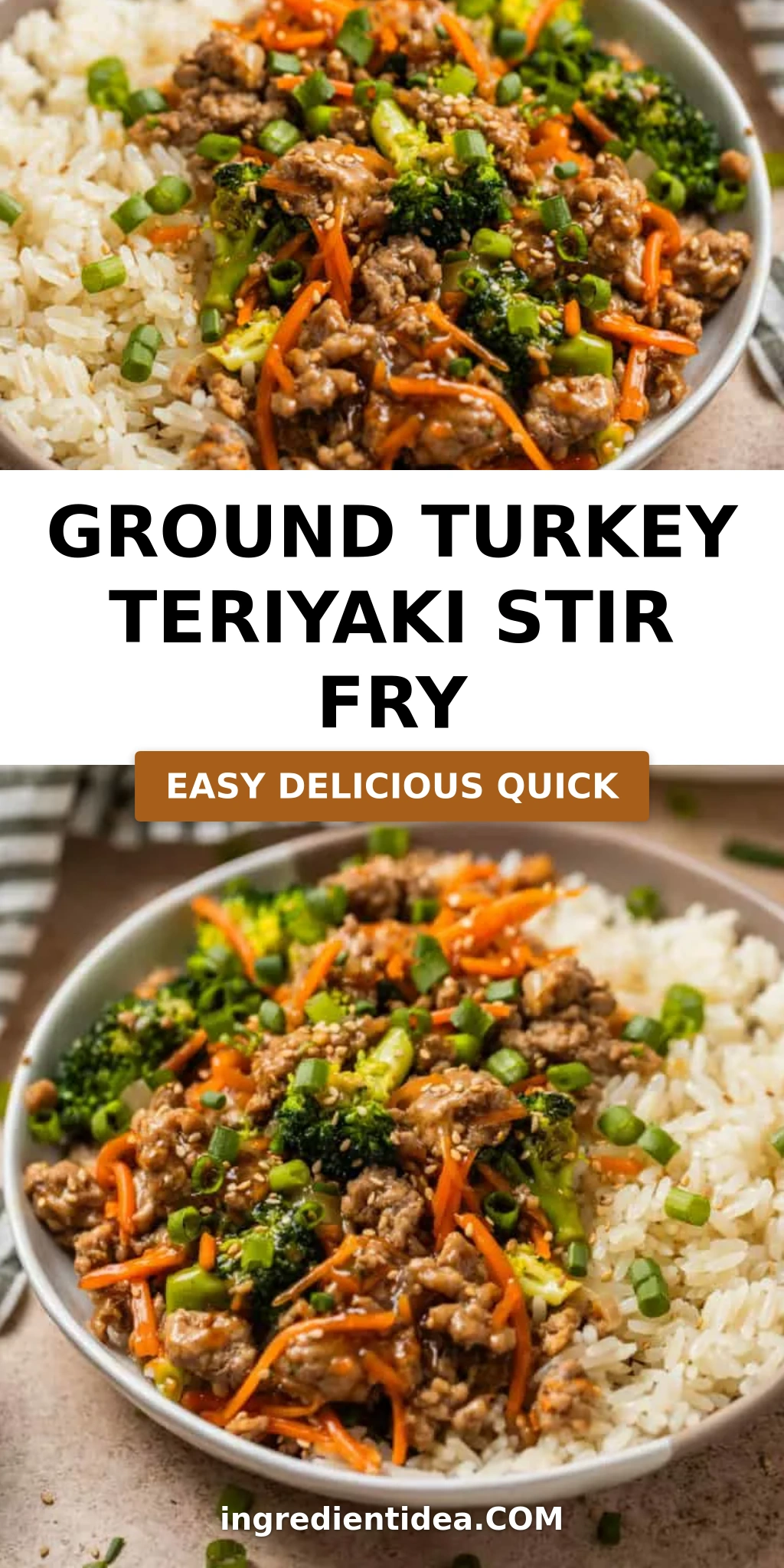 Ground Turkey Teriyaki Stir Fry