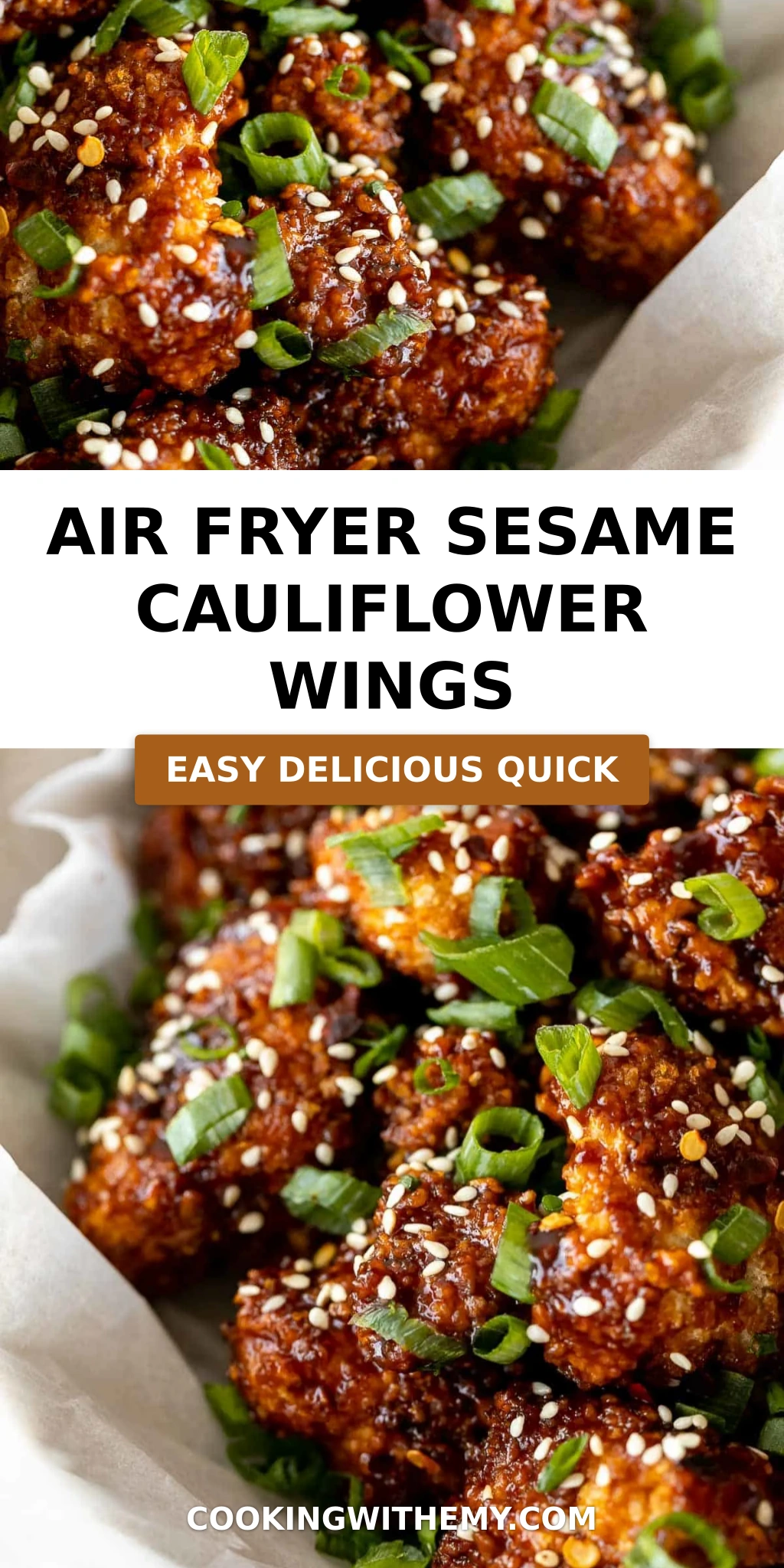 Air Fryer Sesame Cauliflower Wings