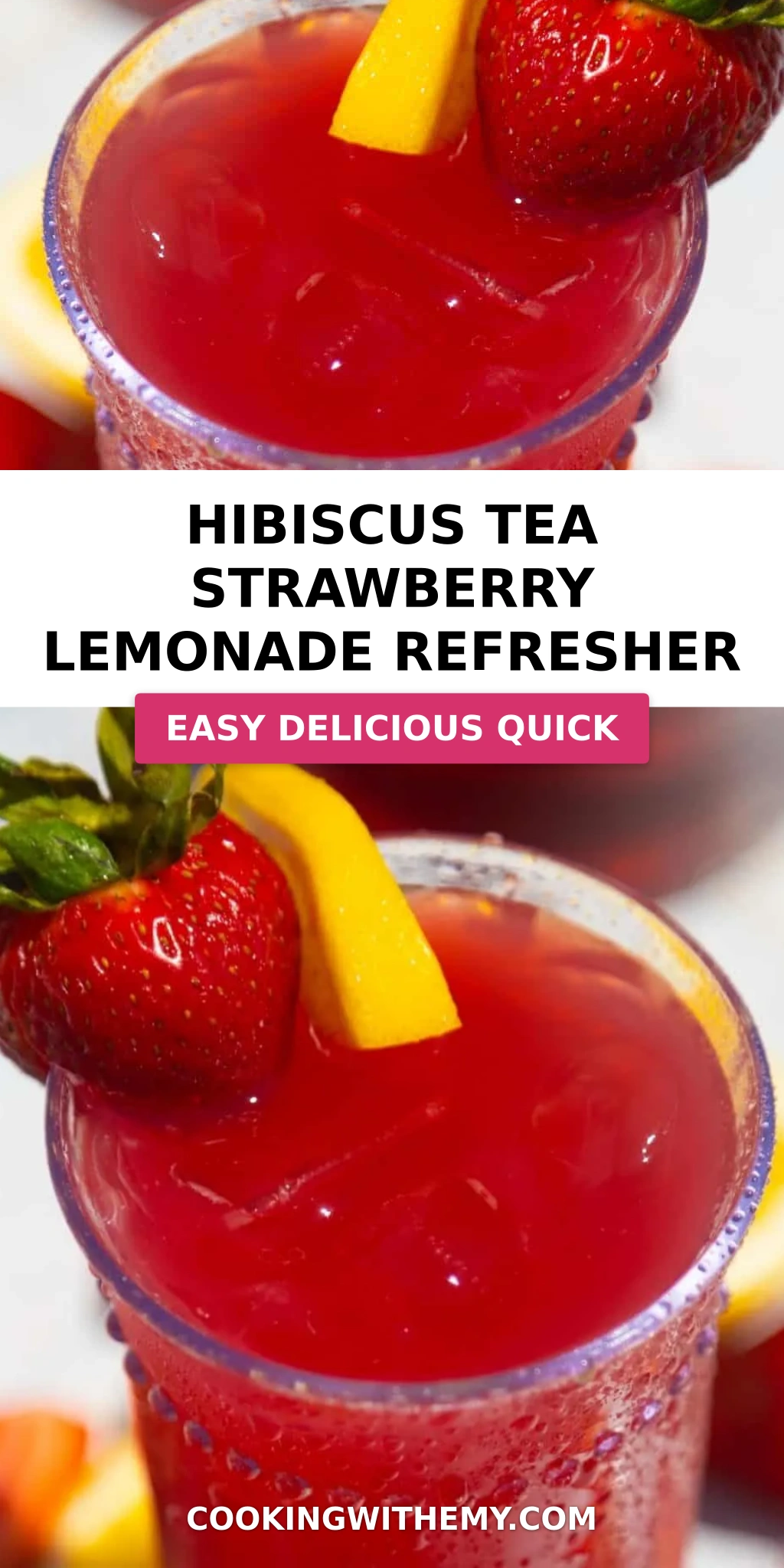 Hibiscus Tea Strawberry Lemonade Refresher