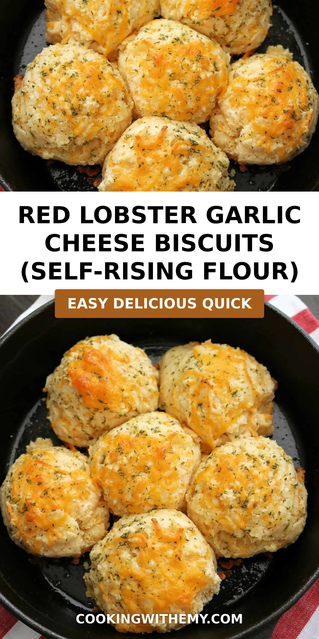 Red Lobster Garlic Cheese Biscuits (Self-Rising Flour)