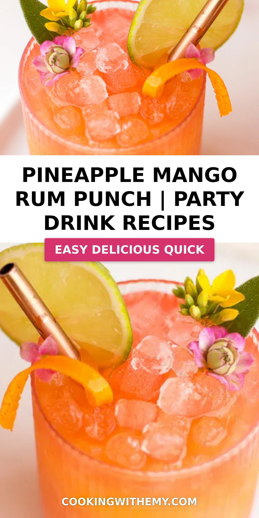 Pineapple Mango Rum Punch | Party Drink Recipes