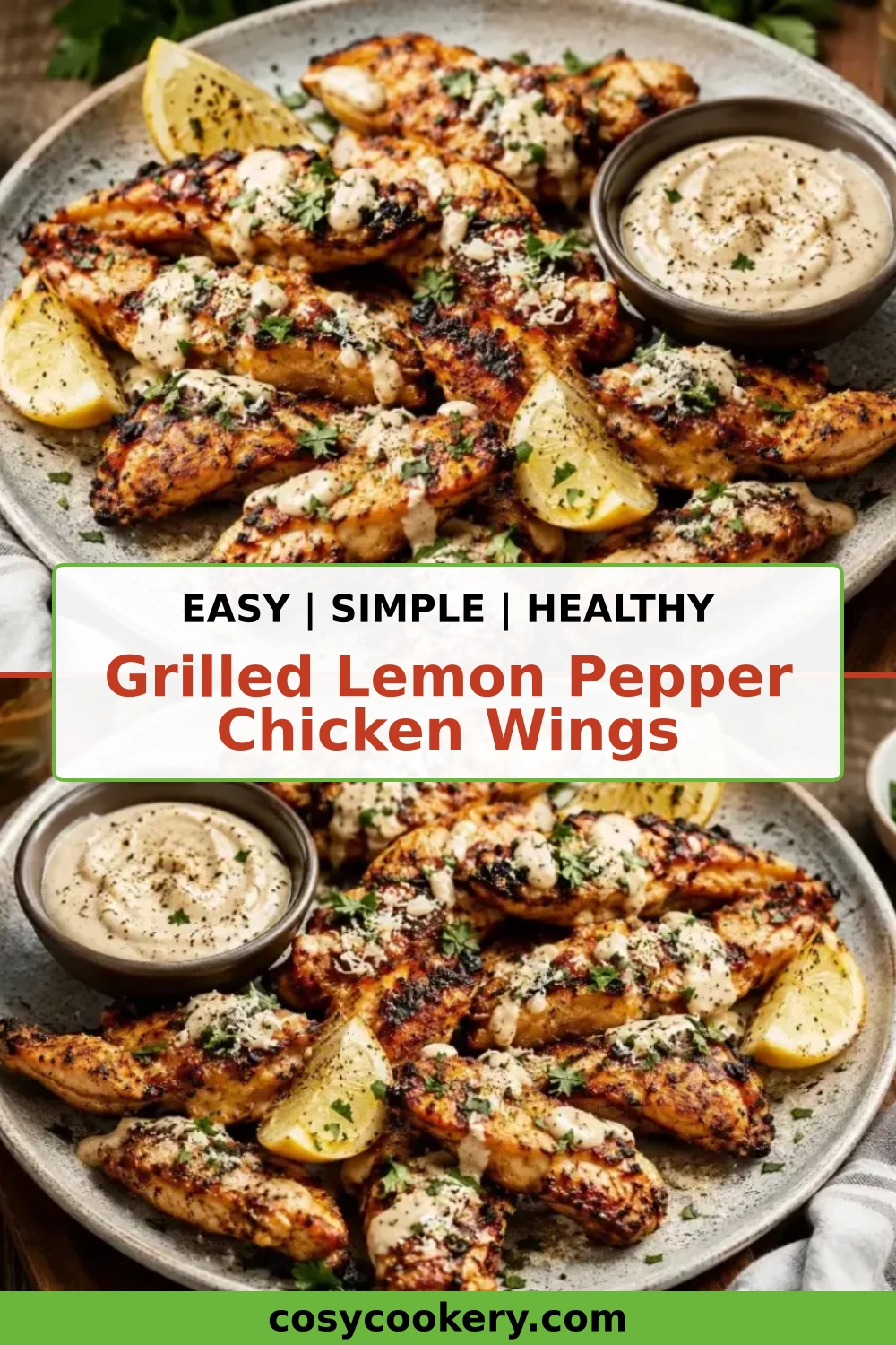 Grilled Lemon Pepper Chicken Wings