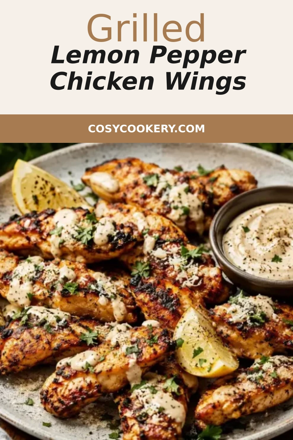 Grilled Lemon Pepper Chicken Wings