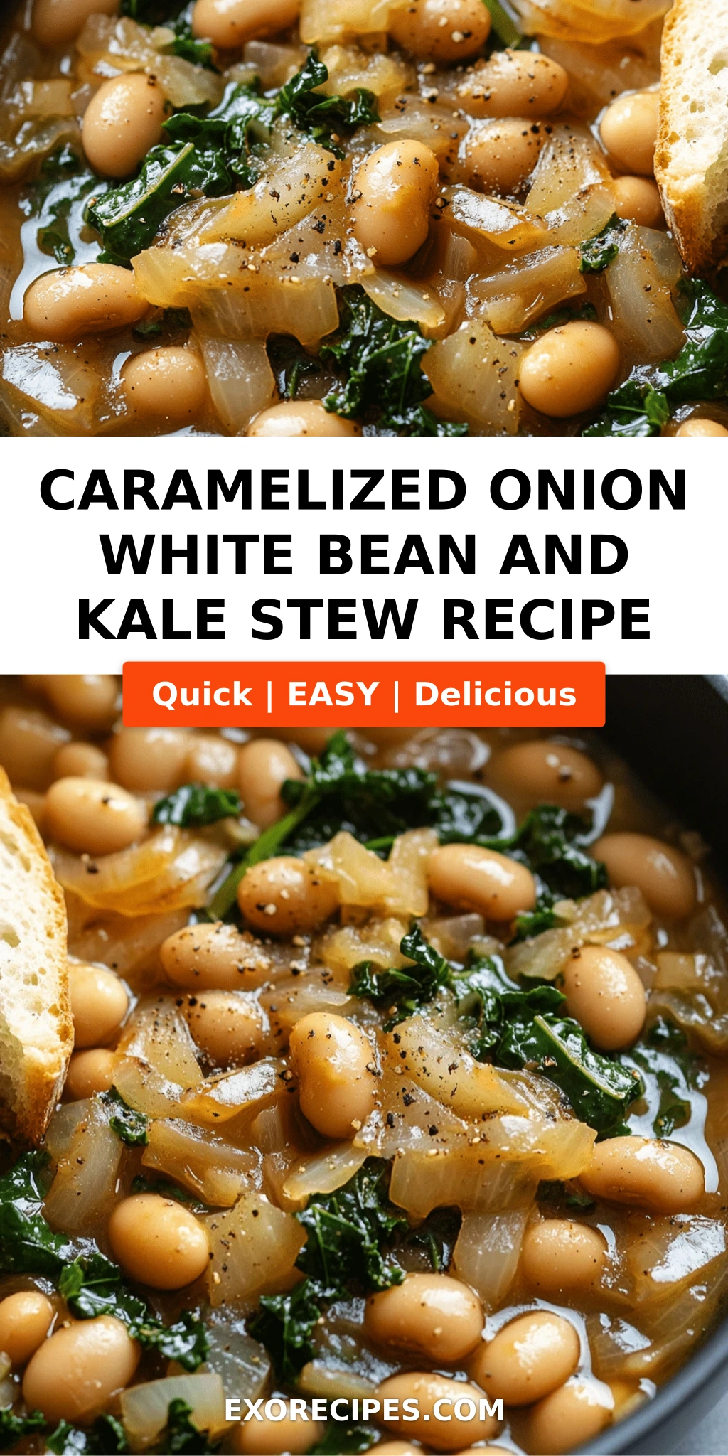 Caramelized Onion, White Bean, and Kale Stew
