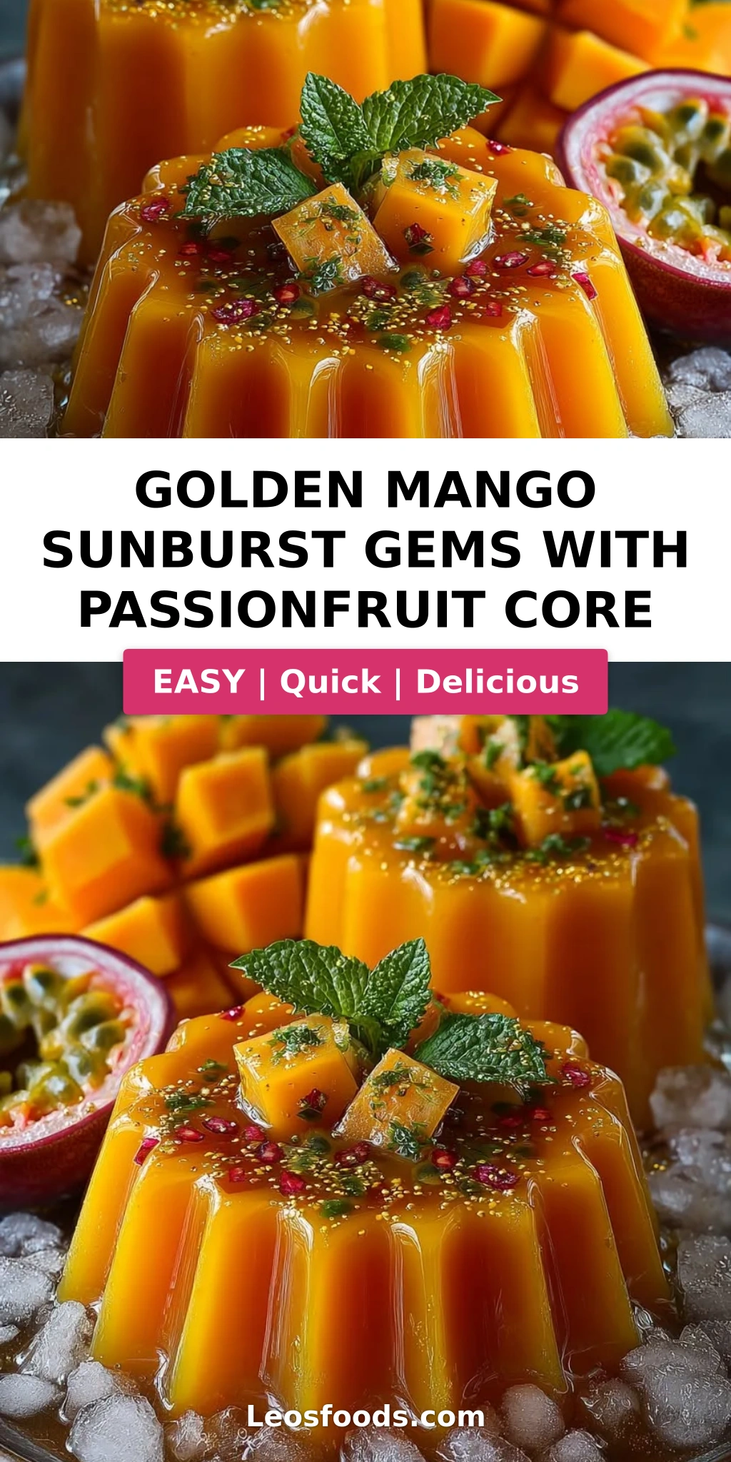 Golden Mango Sunburst Gems with Passionfruit Core
