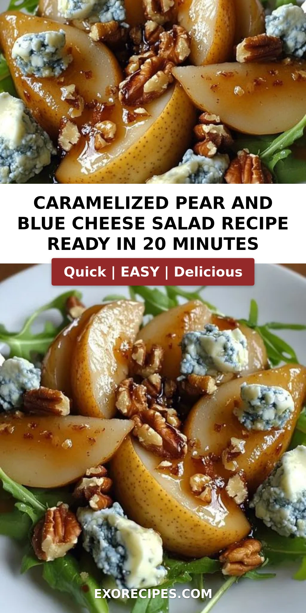 Caramelized Pear and Blue Cheese Salad