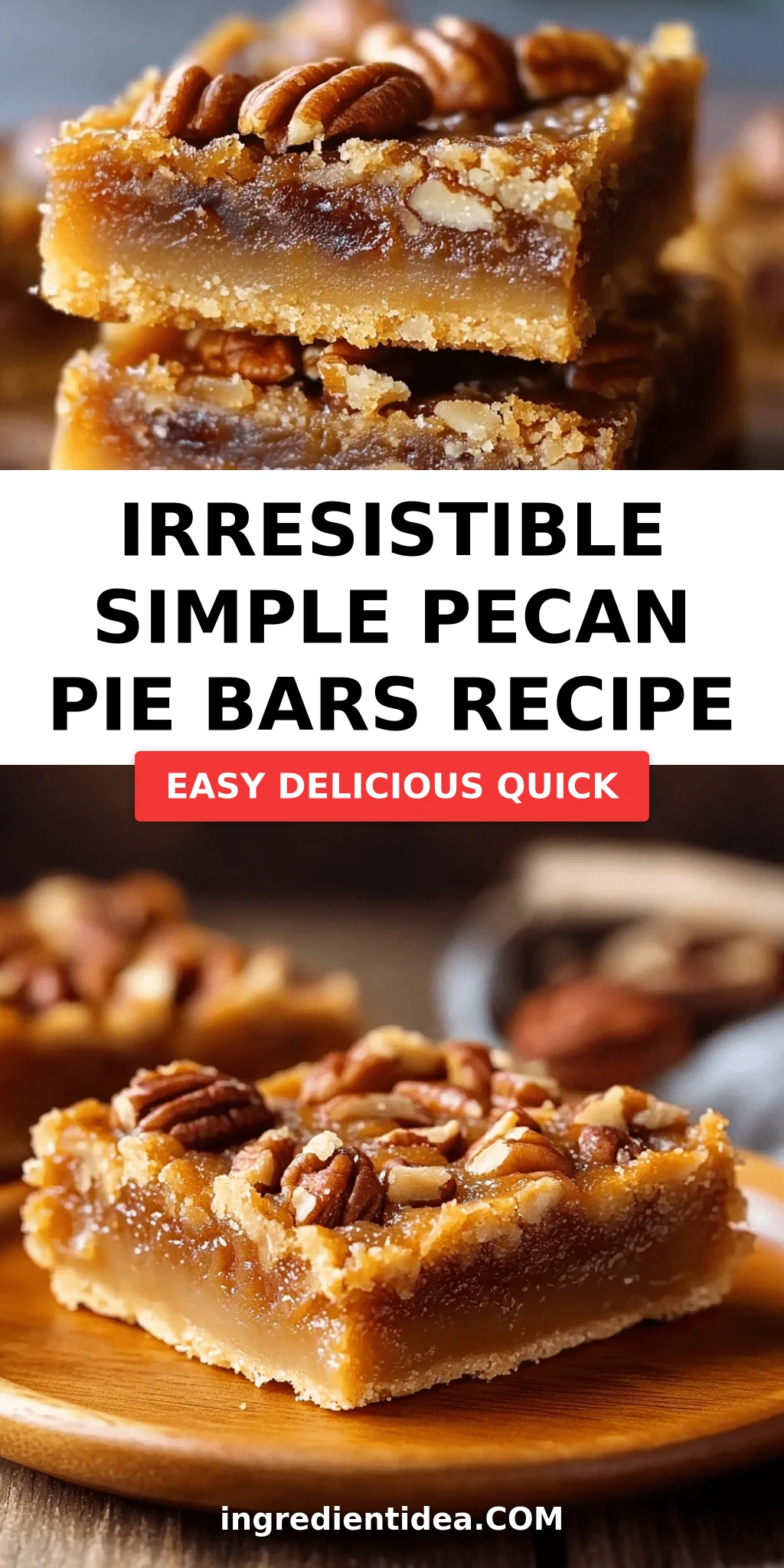 Irresistible Simple Pecan Pie Bars Recipe