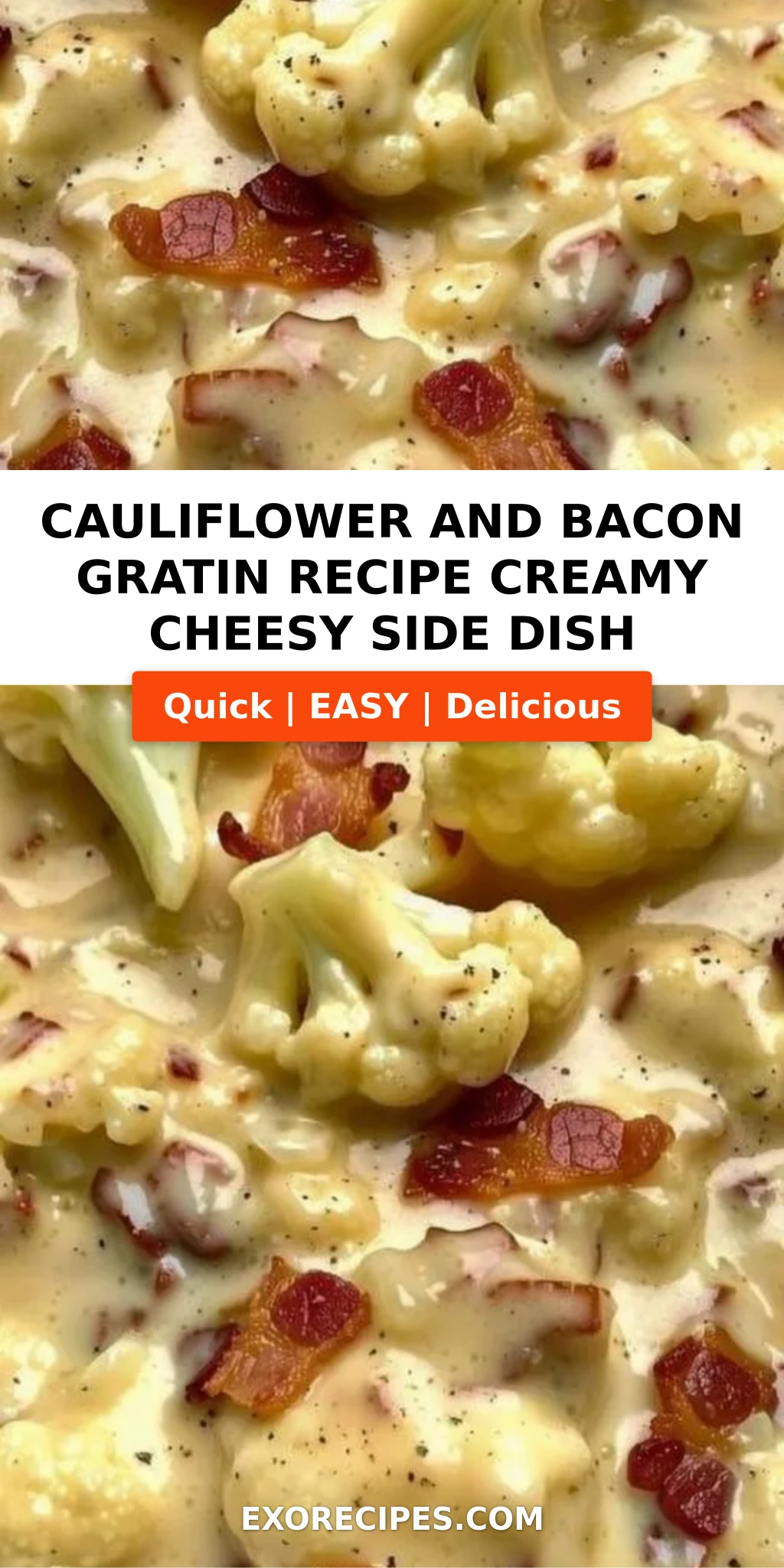 Cauliflower and Bacon Gratin