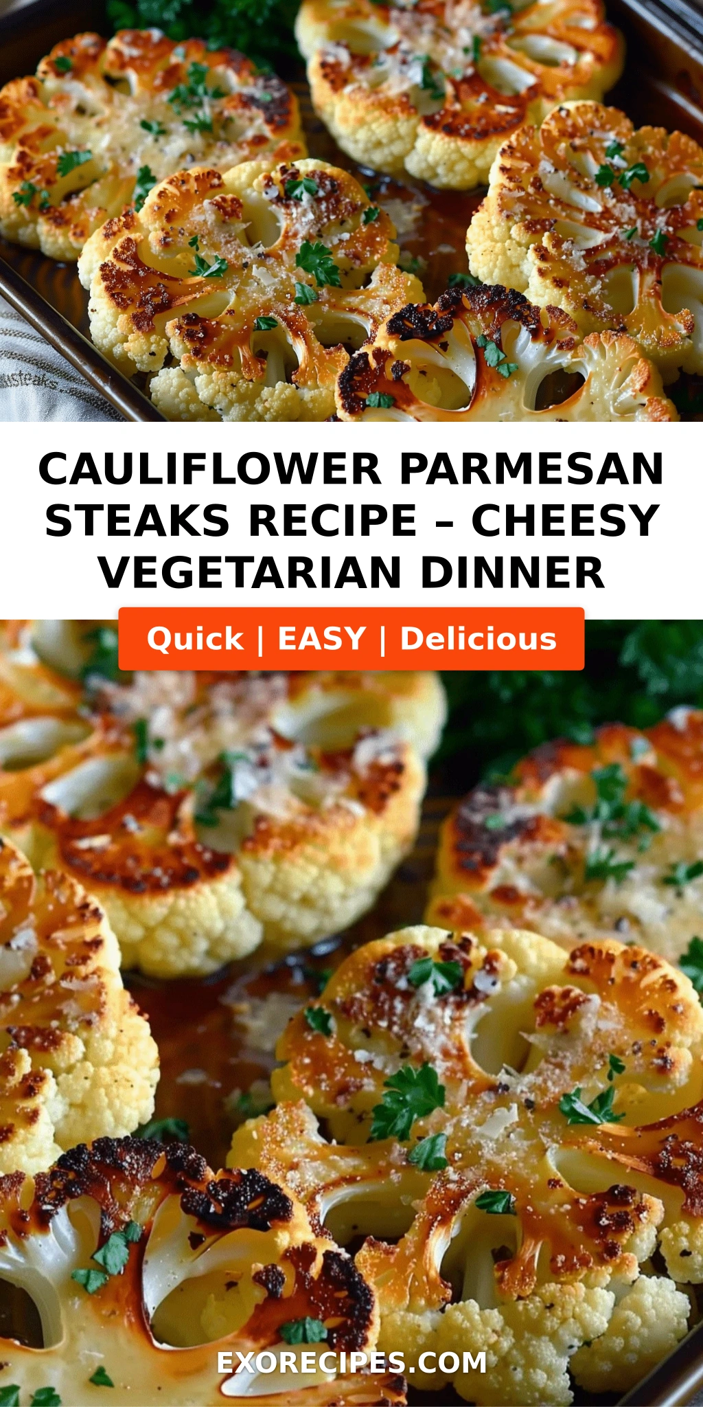 Cauliflower Parmesan Steaks