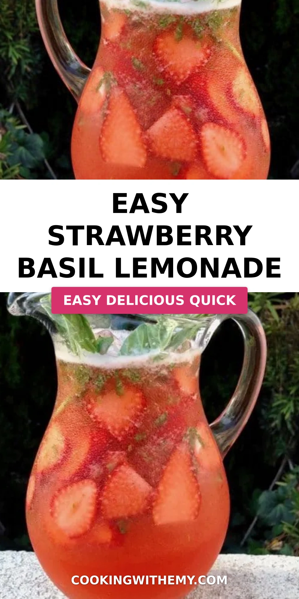 Easy Strawberry Basil Lemonade