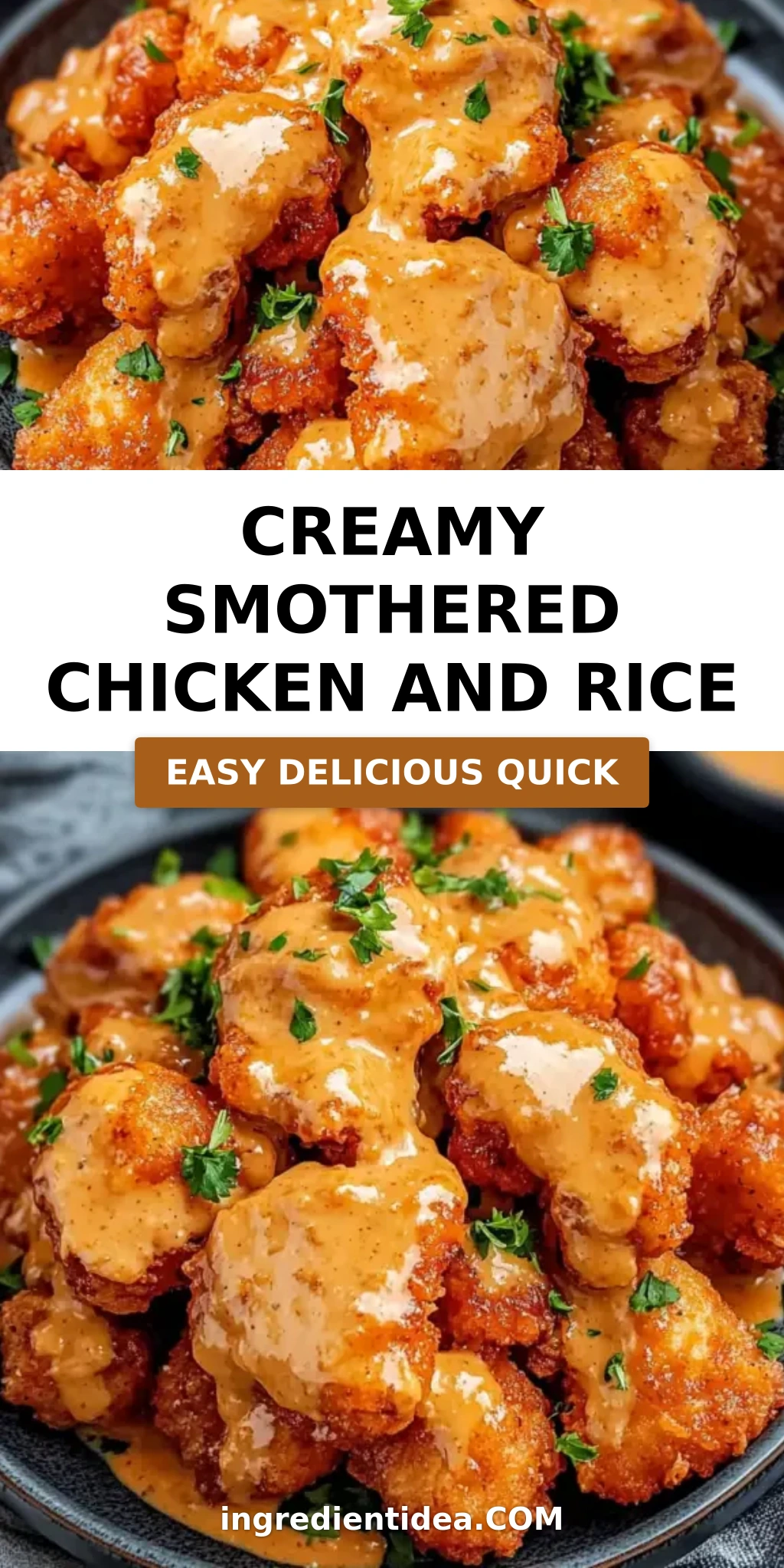Creamy Smothered Chicken and Rice