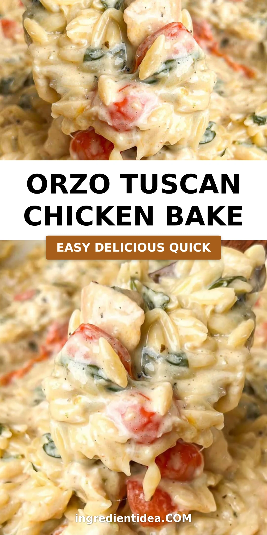 Orzo Tuscan Chicken Bake