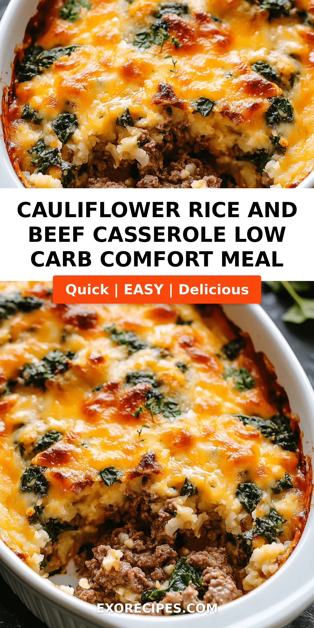 Cauliflower Rice and Beef Casserole: A Delicious, Low-Carb Comfort Meal for Every Occasion