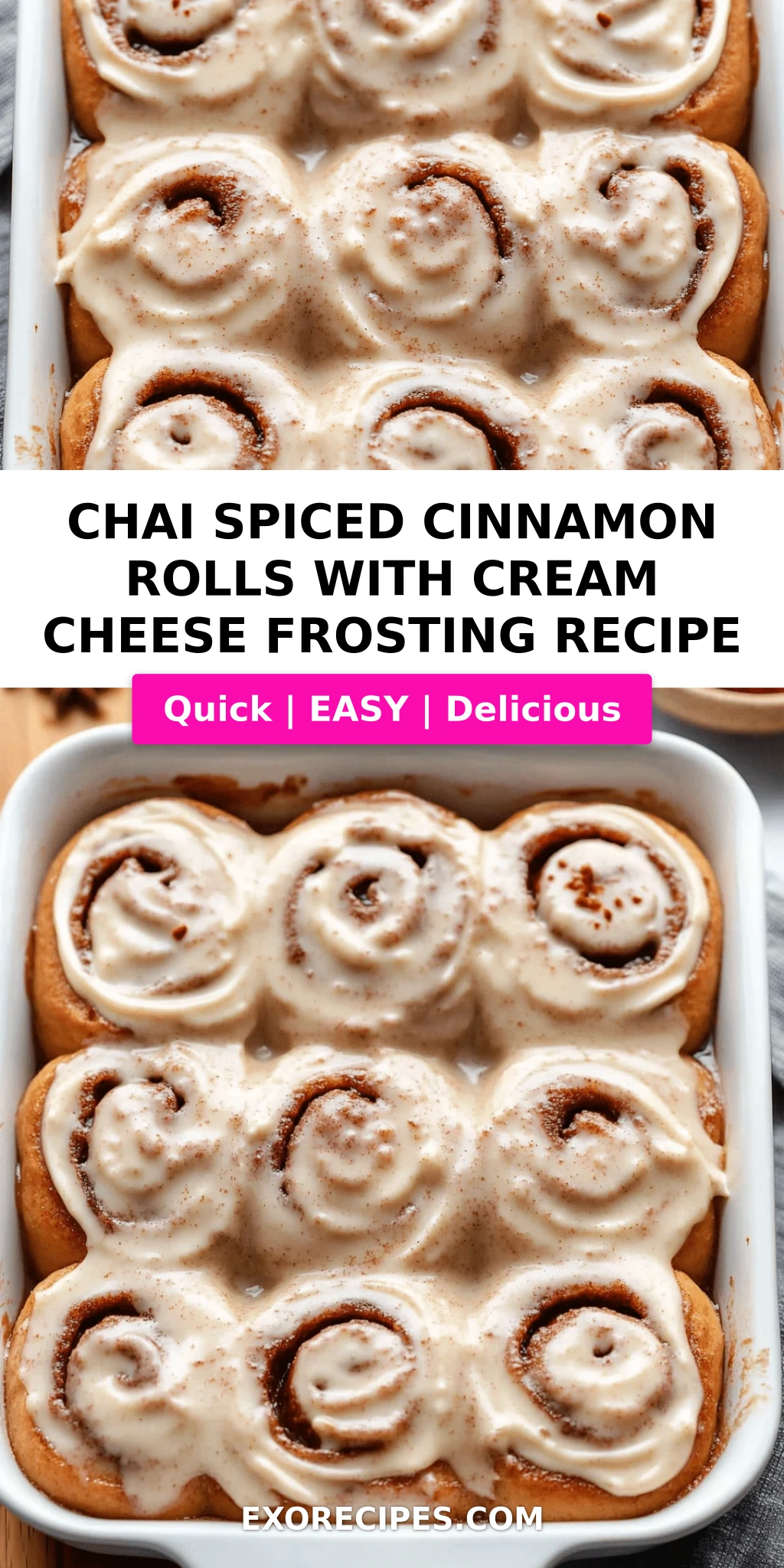 Chai Spiced Cinnamon Rolls with Cream Cheese Frosting: A Cozy, Flavorful Treat for Any Occasion