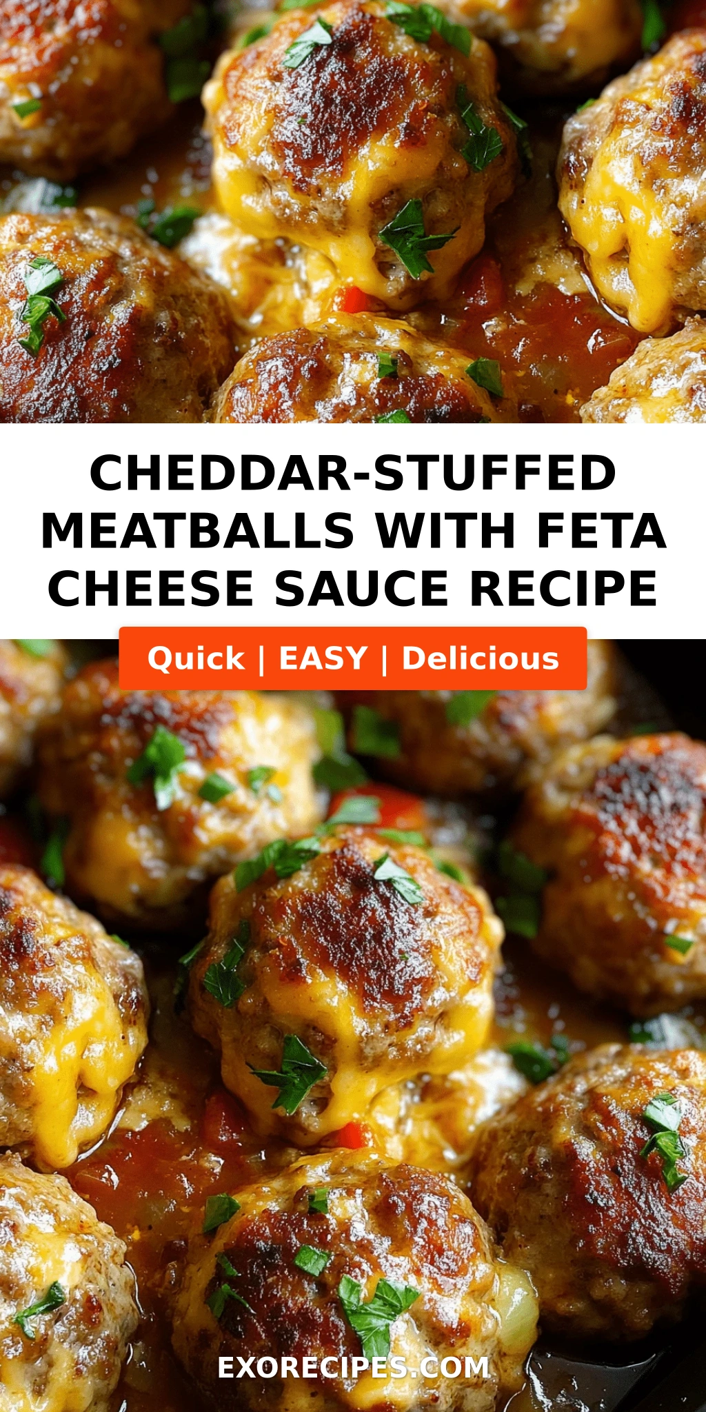 Cheddar-Stuffed Meatballs with Feta Cheese Sauce: A Flavor Explosion Youll Crave