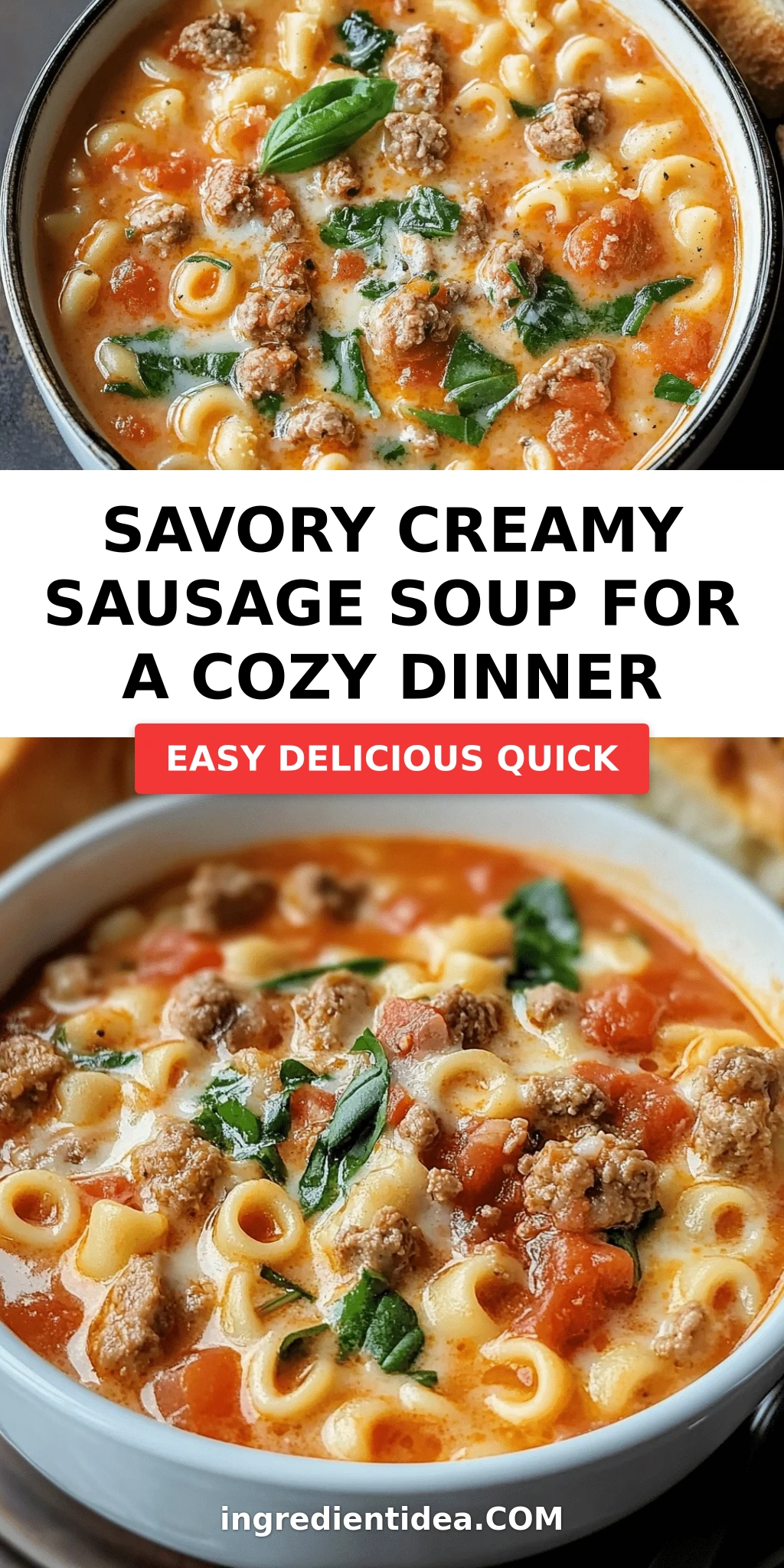 Savory Creamy Sausage Soup for a Cozy Dinner