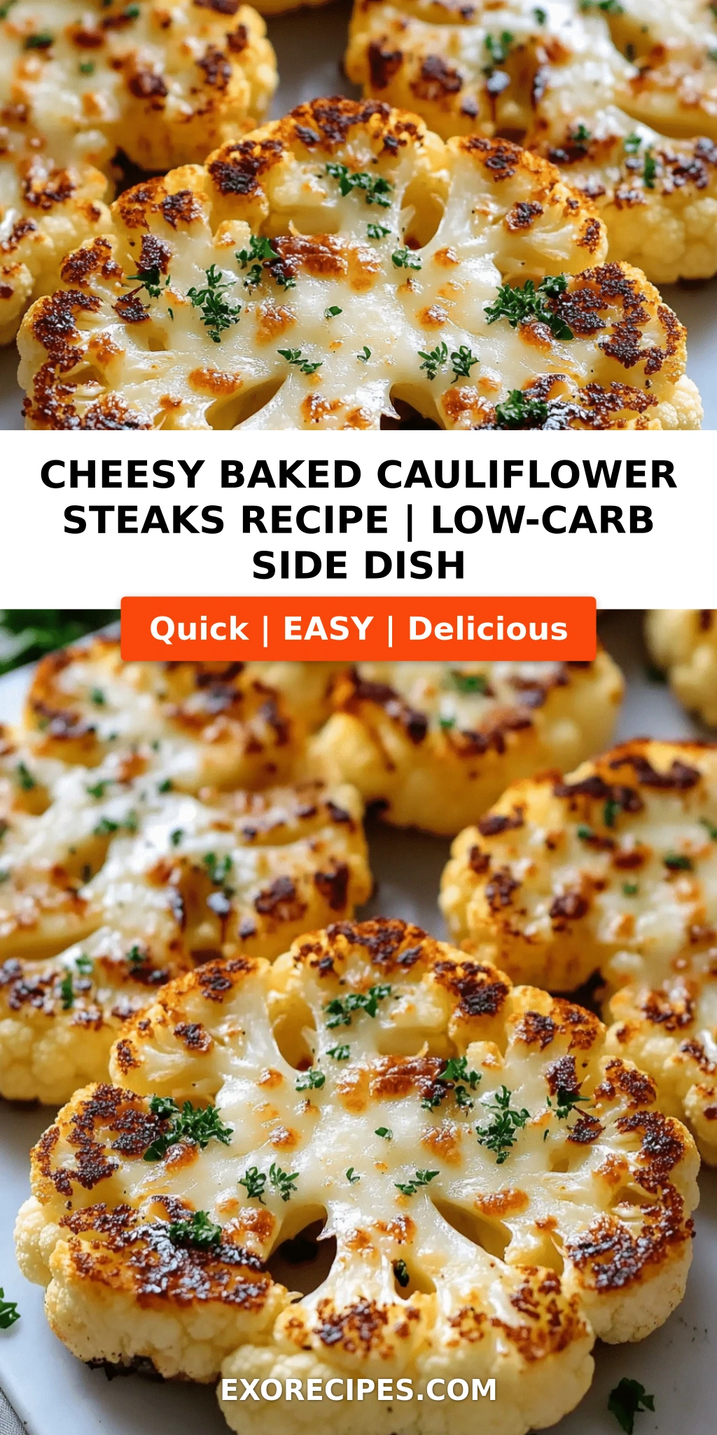 Cheesy Baked Cauliflower Steaks Recipe: A Delicious Low-Carb Side Dish Youll Love