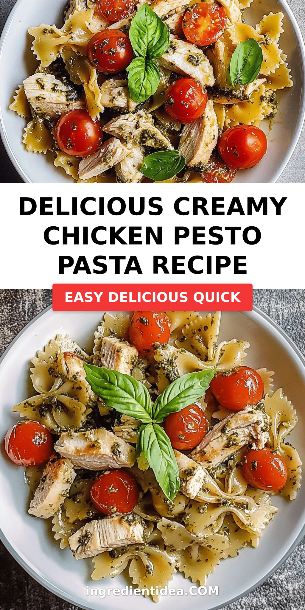 Delicious Creamy Chicken Pesto Pasta Recipe