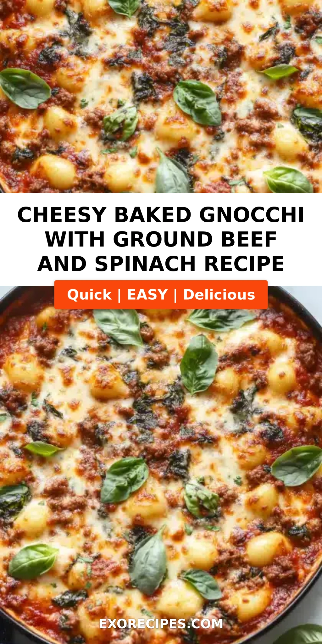 Cheesy Baked Gnocchi with Ground Beef and Spinach: Your Ultimate Comfort Food