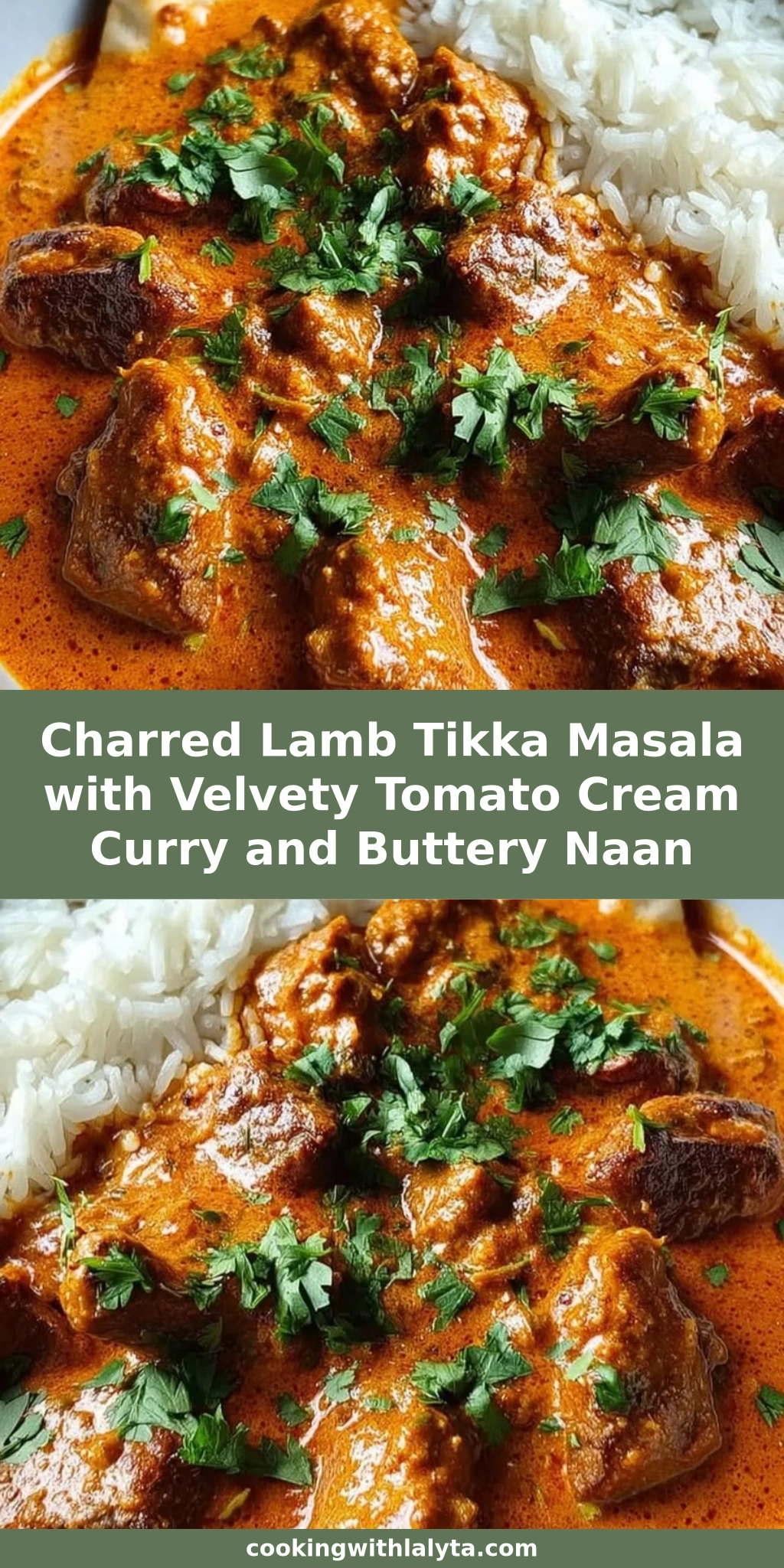Charred Lamb Tikka Masala with Velvety Tomato Cream Curry and Buttery Naan