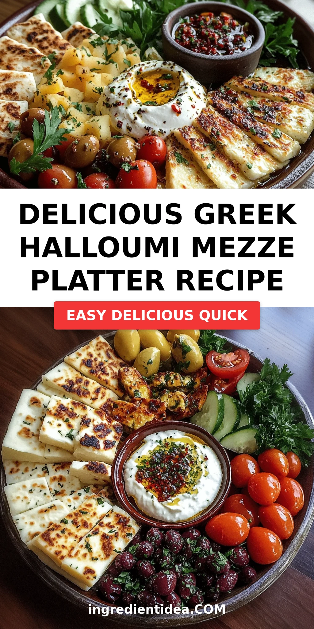 Delicious Greek Halloumi Mezze Platter Recipe