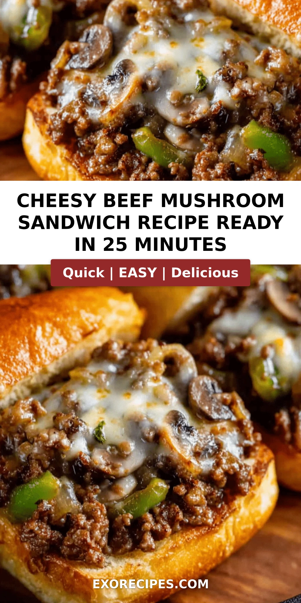 Cheesy Beef Mushroom Sandwich Ultimate Comfort Recipe