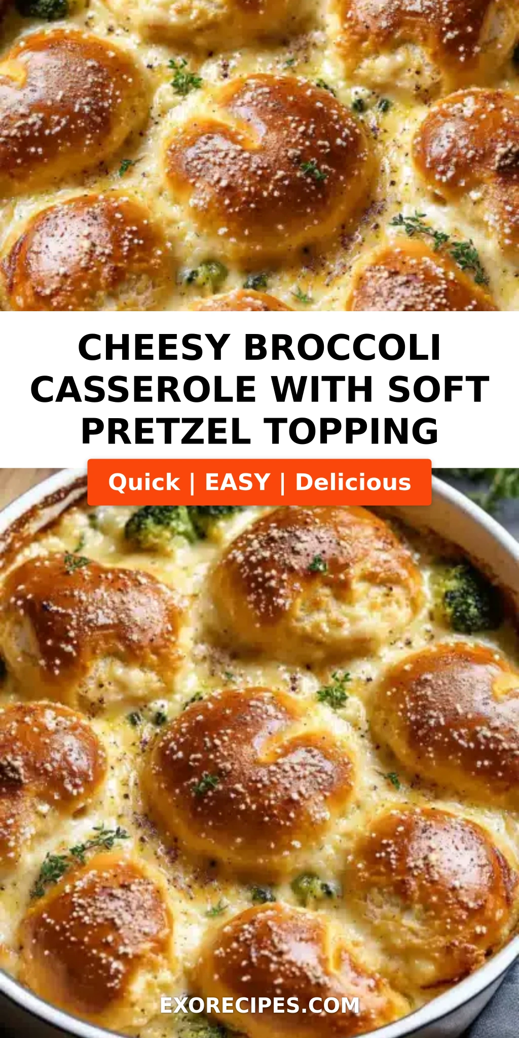 Cheesy Broccoli Casserole with Soft Pretzel Topping: The Ultimate Comfort Food Recipe