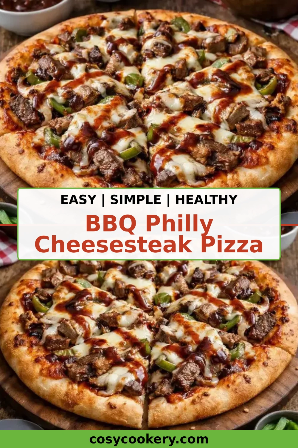 BBQ Philly Cheesesteak Pizza