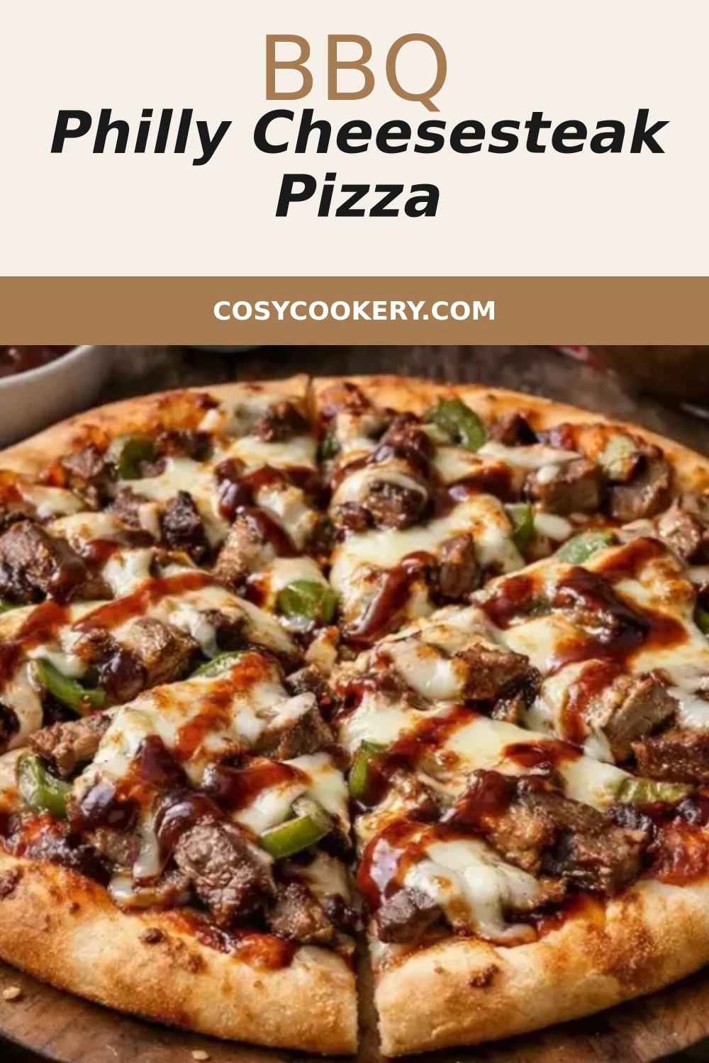 BBQ Philly Cheesesteak Pizza