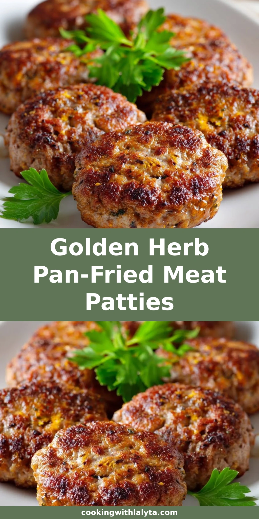 Golden Herb Pan-Fried Meat Patties