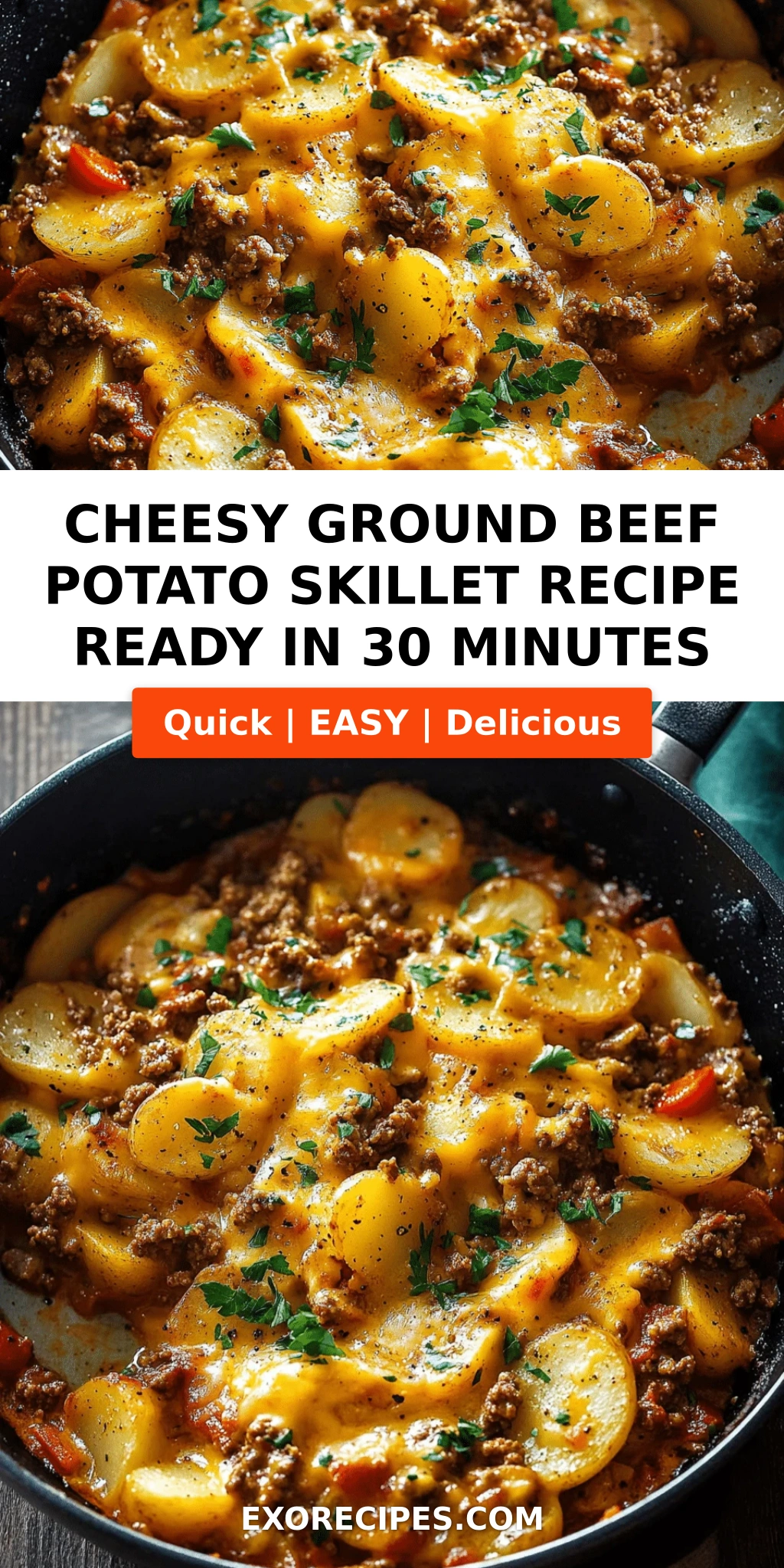 Cheesy Ground Beef Potato Skillet: A One-Pan Comfort Dish Youll Love