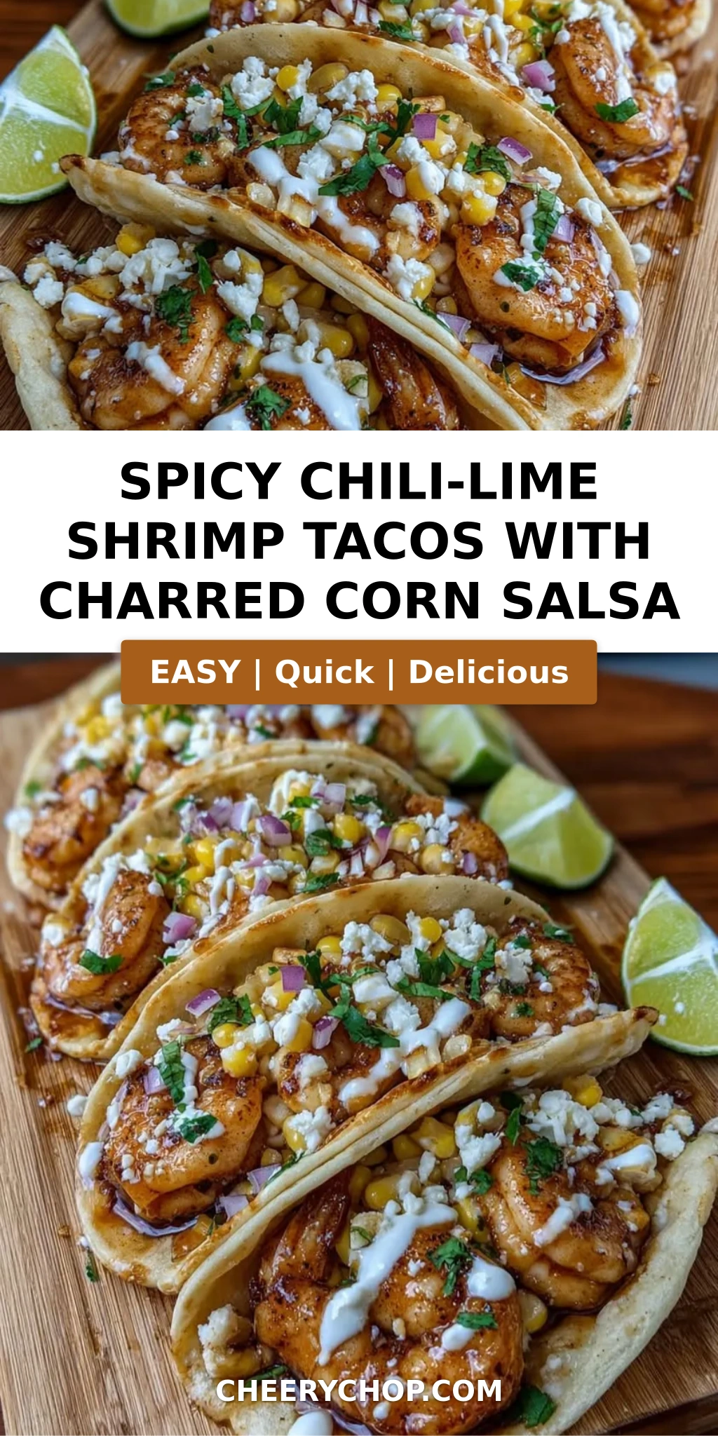 Spicy Chili-Lime Shrimp Tacos with Charred Corn Salsa