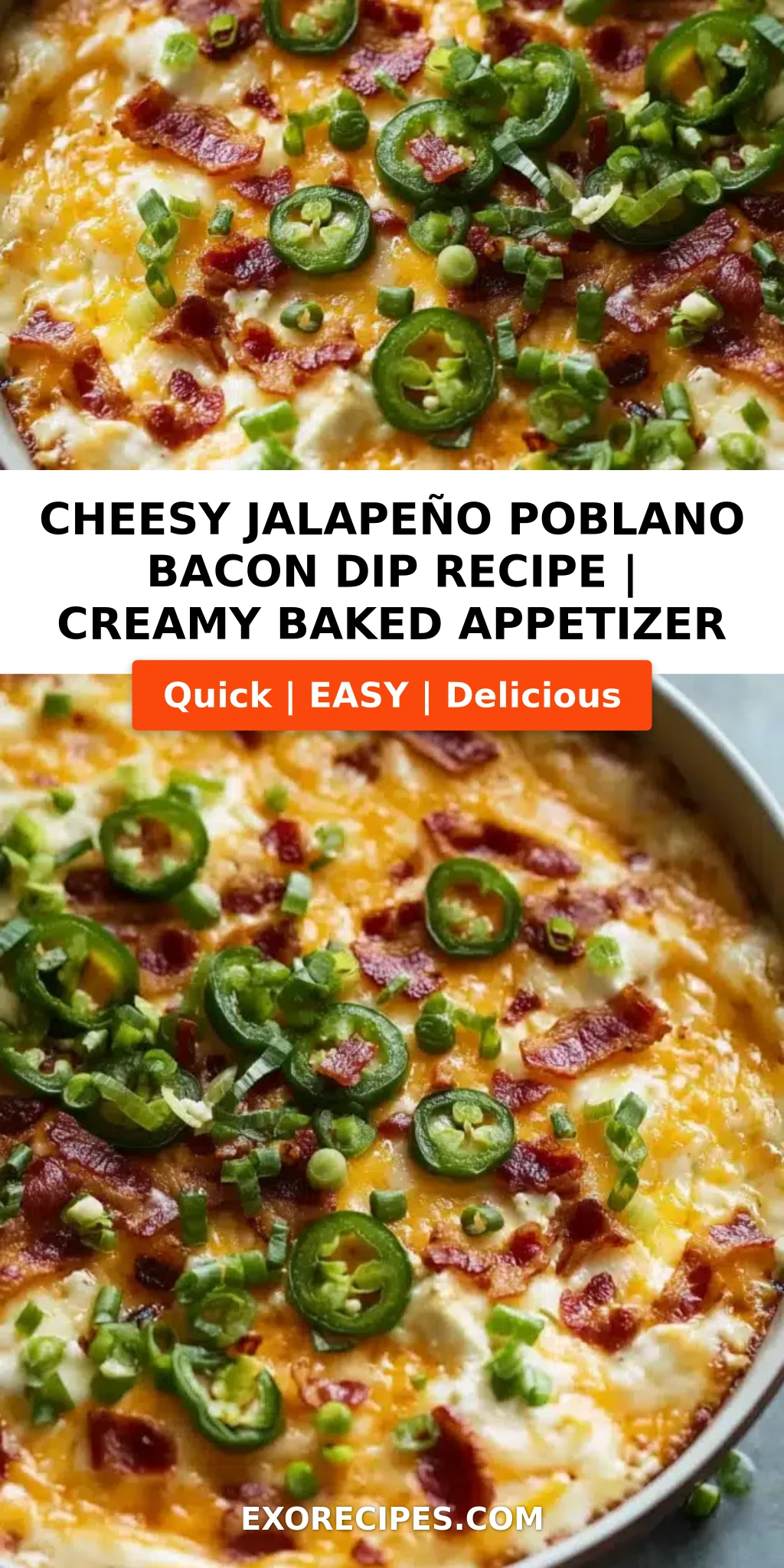 Cheesy Jalapeño Poblano Bacon Dip: The Ultimate Party Appetizer Youll Crave
