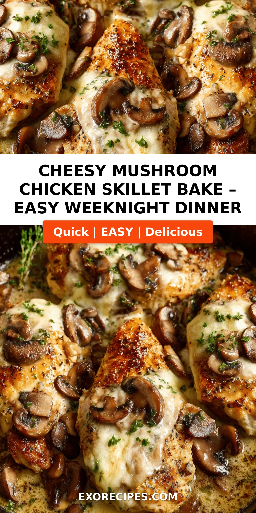Cheesy Mushroom Chicken Skillet Bake Your New Weeknight Favorite