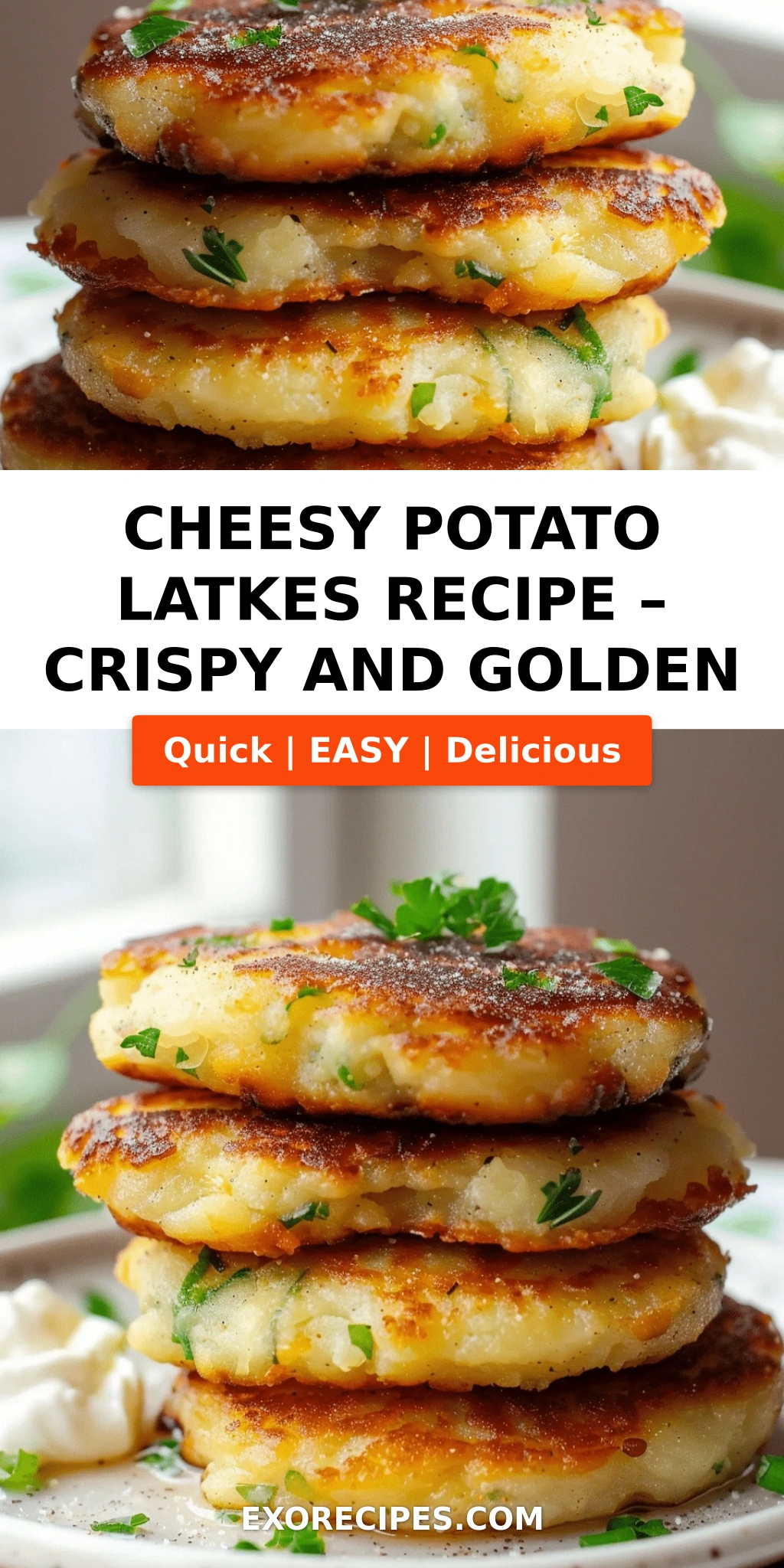 Cheesy Potato Latkes Recipe