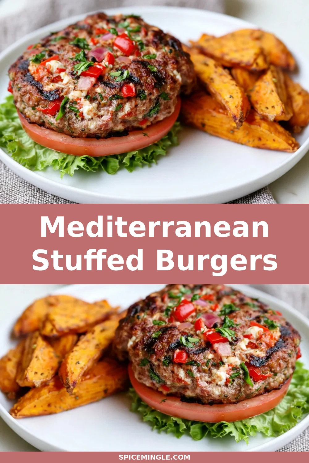 Mediterranean Stuffed Burgers