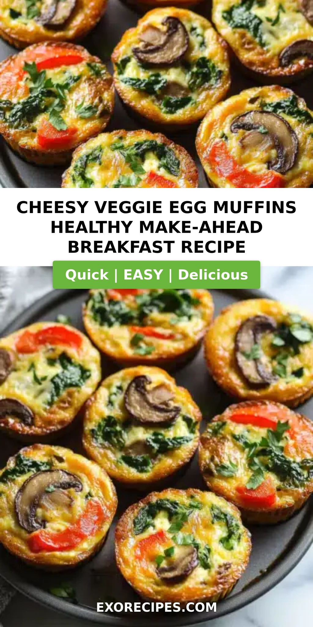 Cheesy Veggie Egg Muffins Healthy Make-Ahead Breakfast Bites