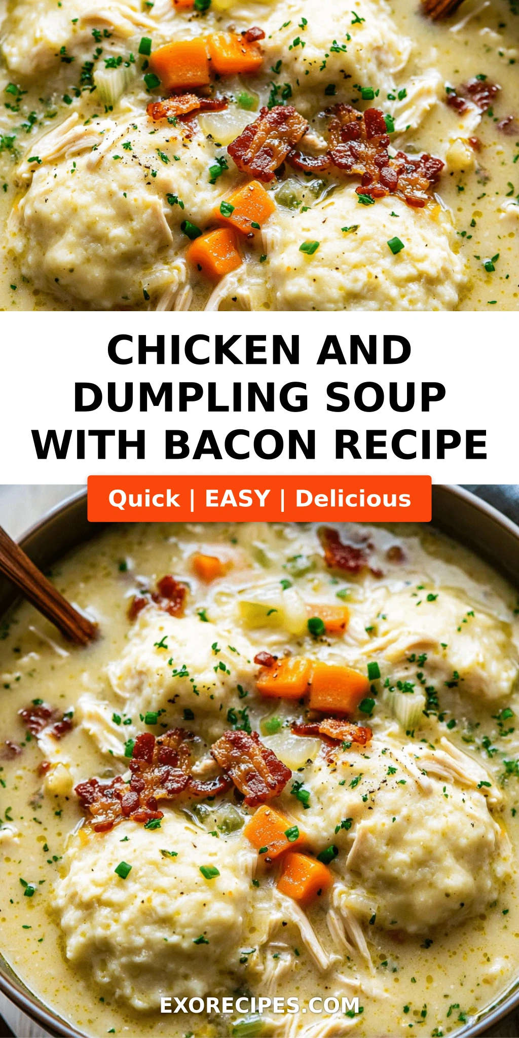Chicken and Dumpling Soup with Bacon and Vegetables: The Ultimate Comfort Food