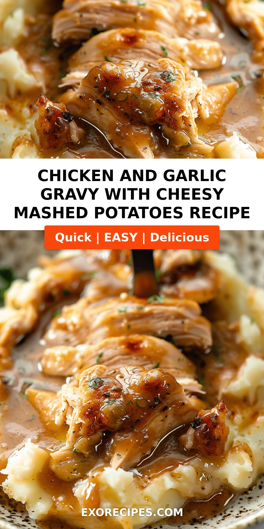 Chicken and Garlic Gravy with Cheesy Mashed Potatoes: The Ultimate Comfort Food Recipe