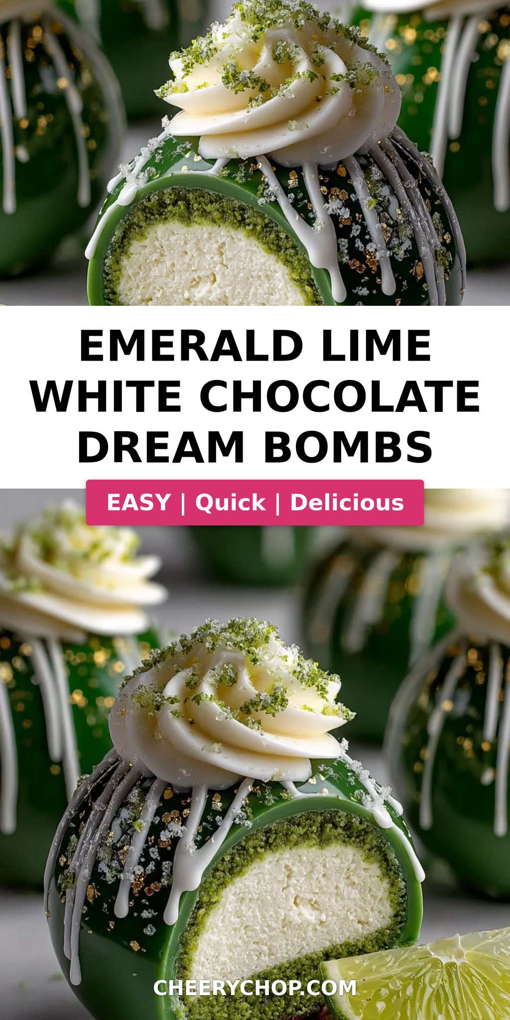 Emerald Lime White Chocolate Dream Bombs