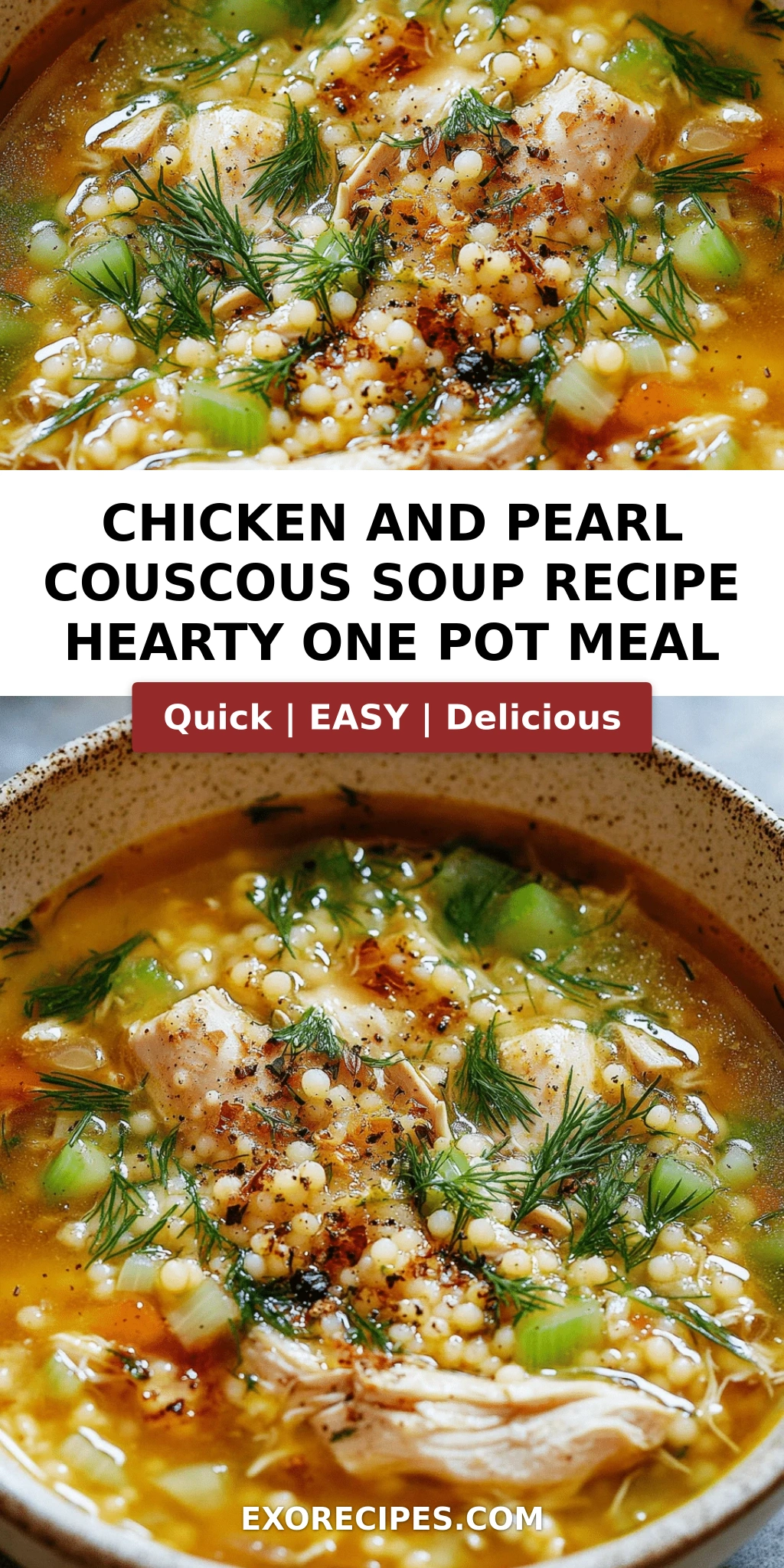 Chicken and Pearl Couscous Soup