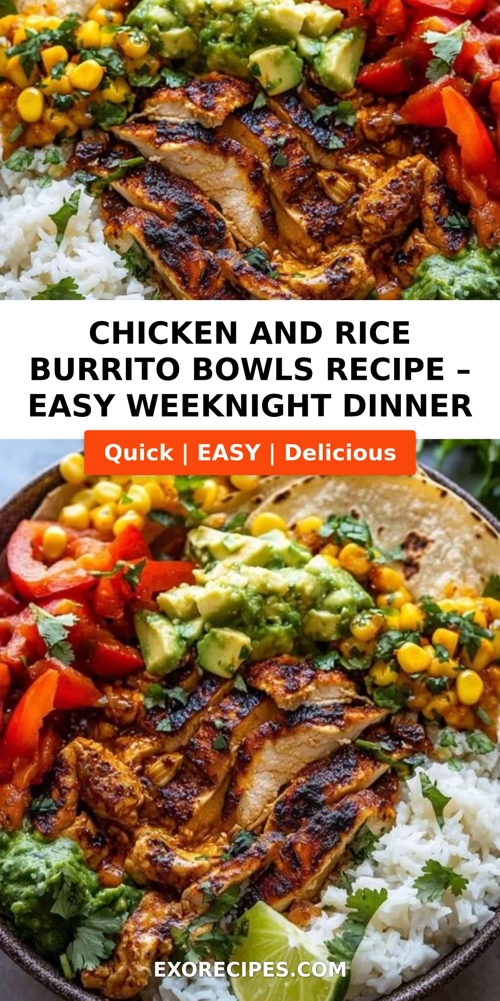 Chicken and Rice Burrito Bowls